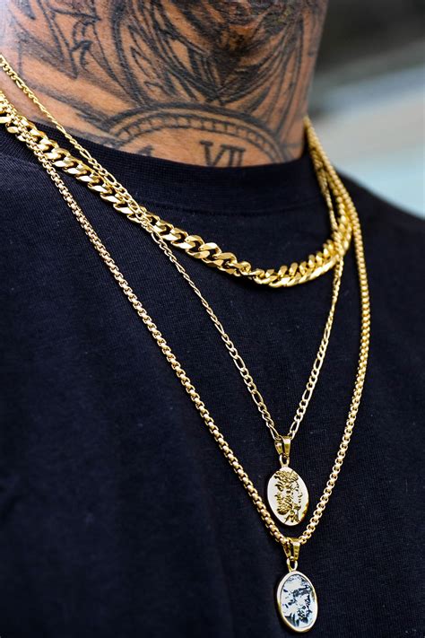 layering gucci necklace men|Layering Necklaces .